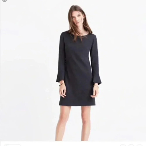 Madewell Jersey Knit Gray Bell Sleeve Dress S - Picture 1 of 10